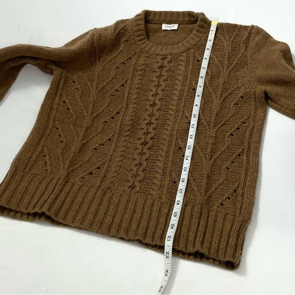 J. Crew Camel Brown Knitted Sweater Cable Knit EUC XS - Picture 6 of 10